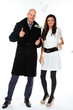 Business man with a beautiful young wife