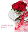 Place Setting with Roses