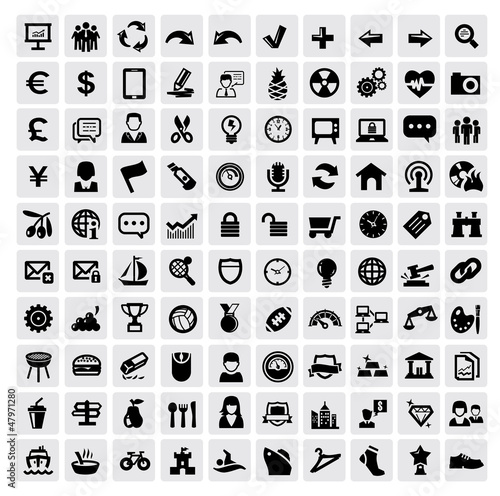 Vector: 100 web icons 100 web icons