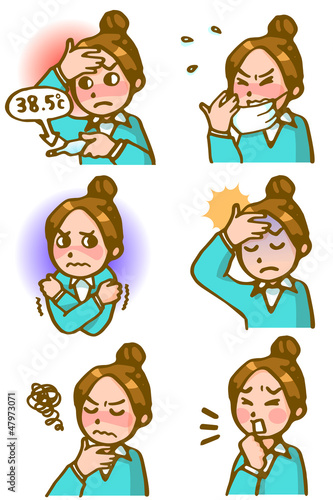 Illustration: 風邪の諸症状 風邪の諸症状