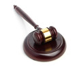 Judge's gavel isolated on white