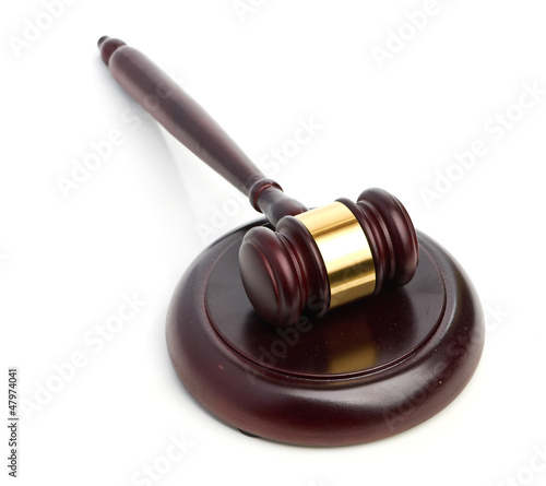 Photo: Judge's gavel isolated on white Judge's gavel isolated on white