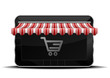 Vector: tablet shopping tablet shopping