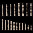 set of architectural element – balustrade, vector
