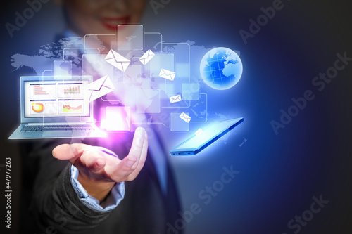 Photo: Modern wireless technology and social media Modern wireless technology and social media