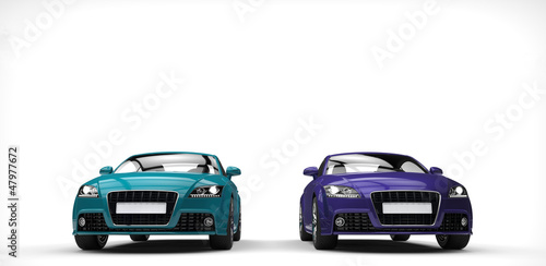 Photo: Purple And Teal Car Purple And Teal Car