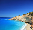 Sunny day at the famous Porto Katsiki beach on the island of Lef