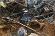 waste iron metal rusted