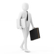 3d Businessman Goes to a Meeting
