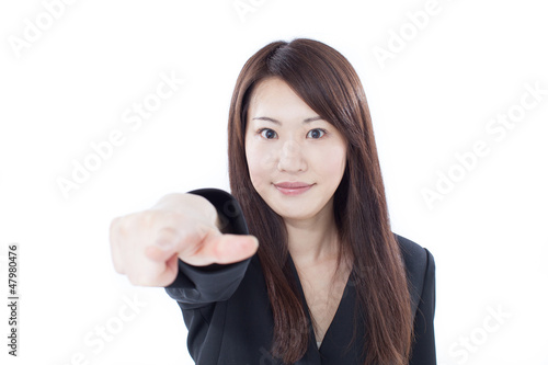Photo: 指差す女性 指差す女性