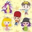 Cartoon story people icons