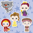 Cartoon story people icons