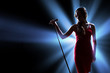 Female singer on the stage
