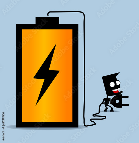 Vector: Charging Battery Charging Battery