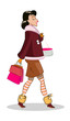 Vector: Walking woman Walking woman