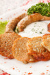 potato pancakes with sausage