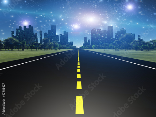 Illustration: Highway to city Highway to city