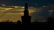 Italy Milan castello Sforzesco sunbeams