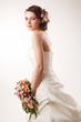 Bride with bouquet