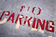 Zakaz parkowania - graffiti