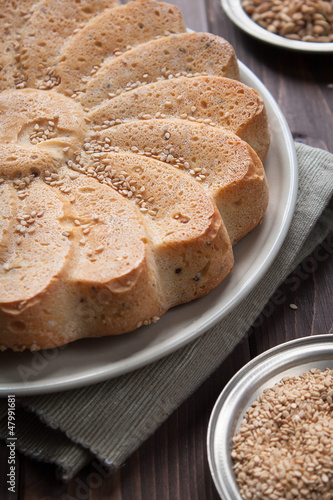 Photo: Rustic bread with sesame seeds Rustic bread with sesame seeds