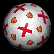 Fussball mit Fahne England