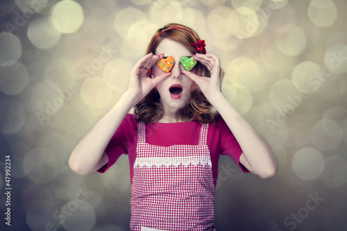 Photo: Redhead women with cookies Redhead women with cookies