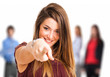 Photo: Woman pointing her finger Woman pointing her finger
