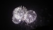 Colorful Long Firework lights streaks in the night sky in 1080p
