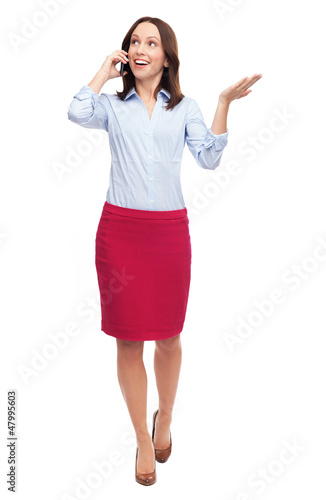 Photo: Businesswoman with mobile phone Businesswoman with mobile phone