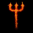 burning devils trident fork