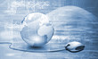 Image of light blue planet Earth