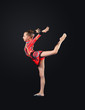 Photo: Young woman in gymnast suit posing Young woman in gymnast suit posing
