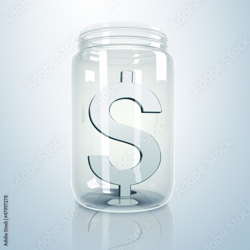 Illustration: Glass jar with money Glass jar with money