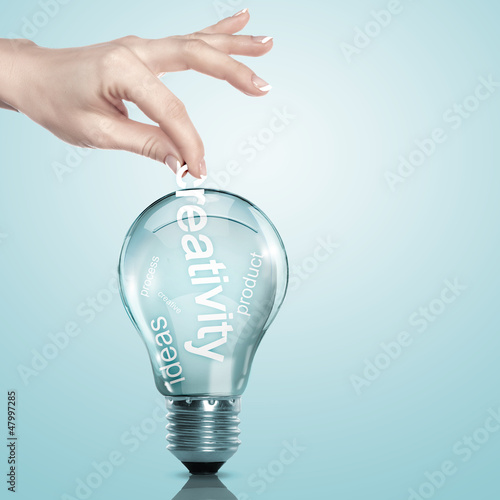 Photo: word Information inside a light bulb word Information inside a light bulb