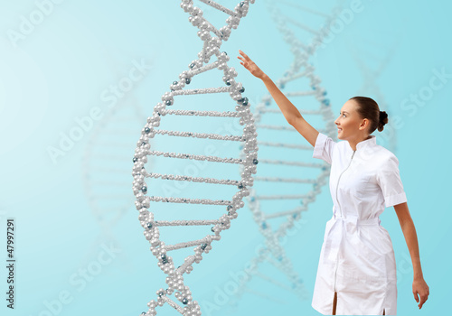 Photo: DNA strand illustration DNA strand illustration