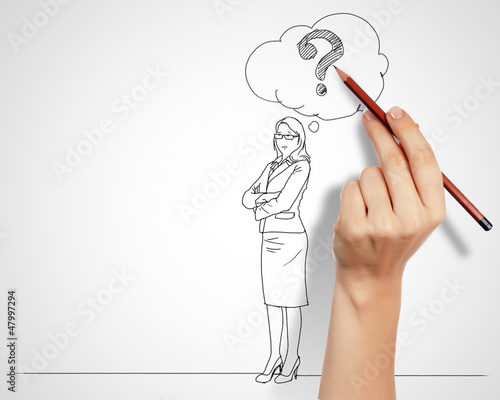 Photo: Questions and challenges in business drawing Questions and challenges in business drawing