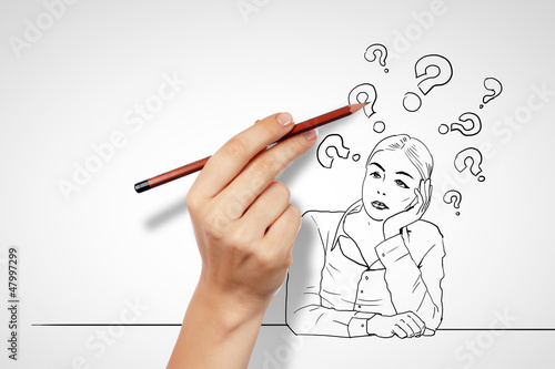 Photo: Questions and challenges in business drawing Questions and challenges in business drawing