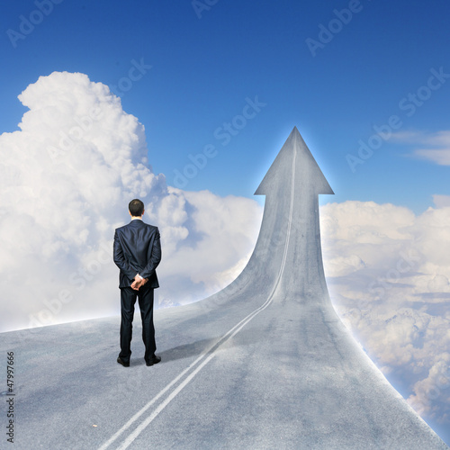 Photo: Concept of the road to success Concept of the road to success