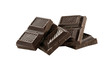 Photo: chocolate pieces isolated on white background chocolate pieces isolated on white background