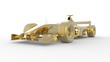 Gold race car