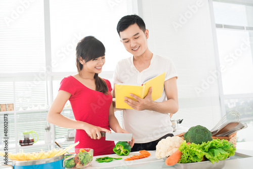 Photo: Reading recipe Reading recipe