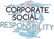 Illustration: Word cloud for Corporate social responsibility Word cloud for Corporate social responsibility