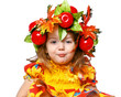 portrait of a girl in a wreath