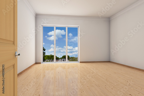 Illustration: Leeres Zimmer in einer Wohnung Leeres Zimmer in einer Wohnung