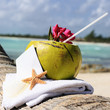 Photo: Caribbean paradise beach coconuts cocktail Caribbean paradise beach coconuts cocktail