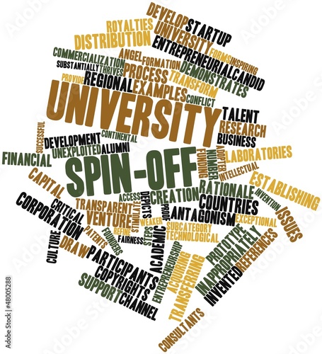 Illustration: Word cloud for University spin-off Word cloud for University spin-off