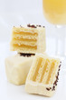 Baumkuchenspitzen mit weisser Schokolade
