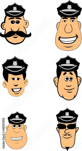 Vector: police officers set police officers set