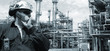 oil, fuel and gas worker in action